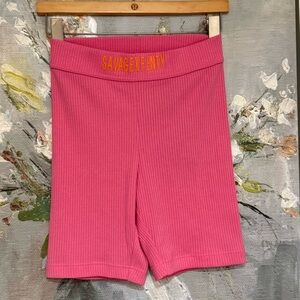 NWT Rihana Fenty Pink Women’s Bike Shorts Size Small High Rise